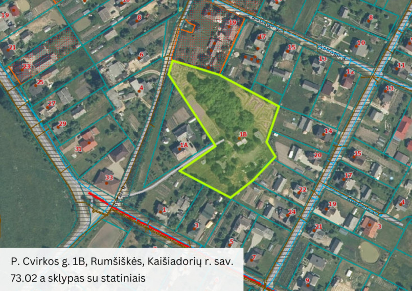 Parduodamas sklypas Mokytojų g., Rumšiškių mstl., 73.02 a ploto 1