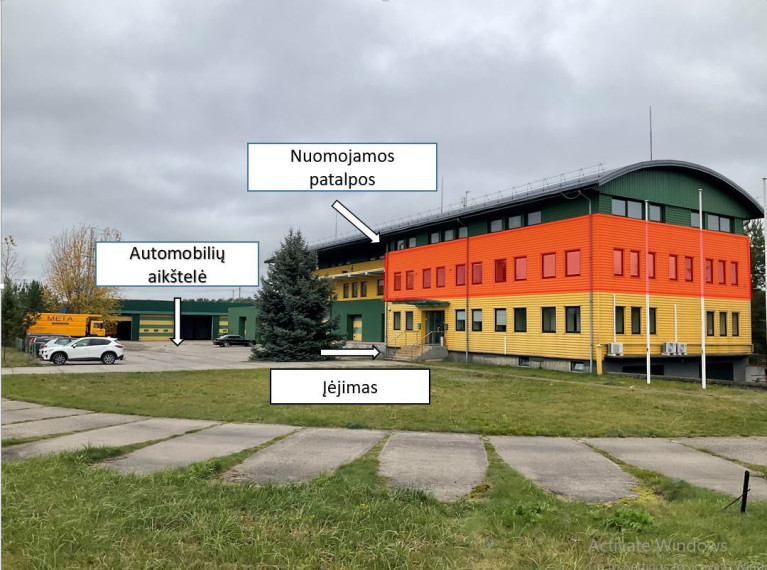 Nuomojamos administracinės, gamybinės, kitos paskirties, sandėliavimo patalpos Lauko g., Karmėlavos mstl., Kauno r. sav., 200 m2 ploto 1