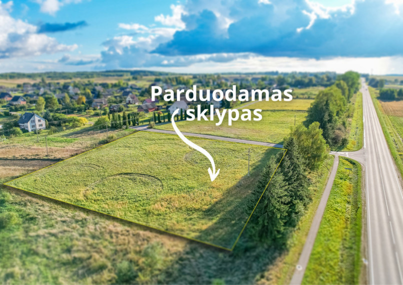 Parduodamas sklypas šalia sankryžos, Rudausių k., Vilniaus r.! 1