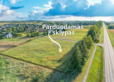 Parduodamas sklypas šalia sankryžos, Rudausių k., Vilniaus r.!