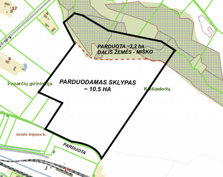 Kaišiadorių r., Juodo Gojaus k. parduodamas pramonės - sandėliavimo paskirties sklypas 2