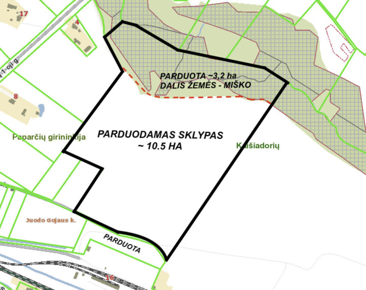 Kaišiadorių r., Juodo Gojaus k. parduodamas pramonės - sandėliavimo paskirties sklypas 2