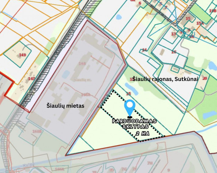 Parduodamas kitos paskirties sklypas Sutkūnų k., Šiaulių r. sav., 200 a ploto 2