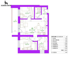 Parduodamas butas Daugėliškio g., Šnipiškės, Vilniaus m., Vilniaus m. sav., 67.17 m2 ploto, 4 kambariai 16