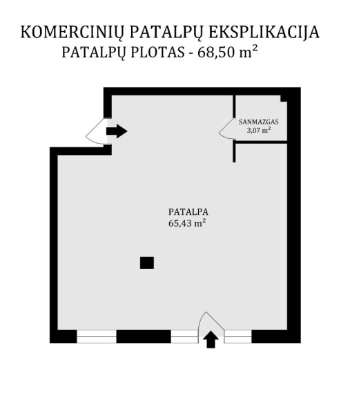 Parduodamos administracinės, kitos paskirties, paslaugų, prekybos patalpos Lazdynėlių g., Lazdynėliai, Vilniaus m., Vilniaus m. sav., 68.5 m2 ploto 12