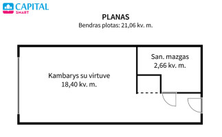Nuomojamas butas Kalvarijų g., Baltupiai, Vilniaus m., Vilniaus m. sav., 21.06 m2 ploto, 1 kambariai 9