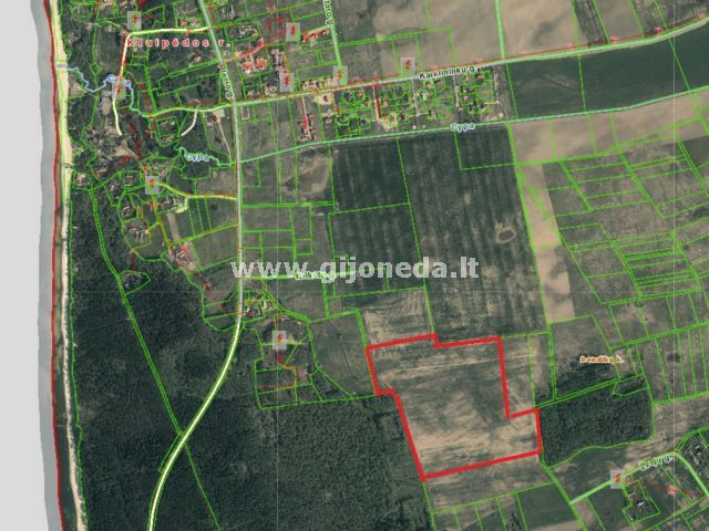 Parduodamas daugiaaukštės gyvenamosios paskirties sklypas Karklės k., Klaipėdos r. sav., 1840 a ploto 1