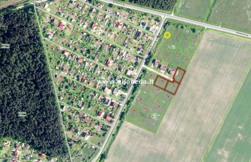 Parduodamas daugiaaukštės gyvenamosios paskirties sklypas Galčių g., Kiškėnų k., Klaipėdos r. sav., 9 a ploto 1