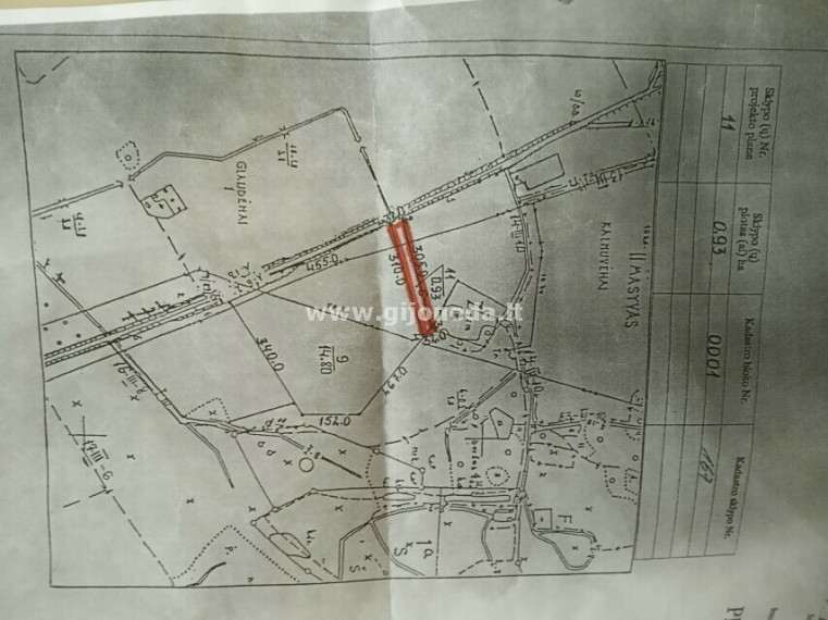 Parduodamas žemės ūkio paskirties sklypas Glaudėnų k., Klaipėdos r. sav., 93 a ploto 1