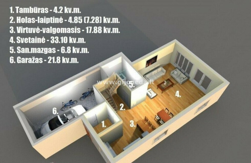 Parduodamas namas Purmalių k., Klaipėdos r. sav., 155 m2 ploto, 2 aukštai 4