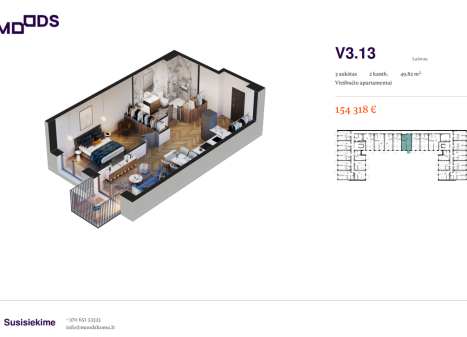 Parduodamas butas Riterių g., Žirmūnai, Vilniaus m., Vilniaus m. sav., 49.82 m² ploto 2 kambariai Parduodamas butas Riterių g., Žirmūnai, Vilniaus m., Vilniaus m. sav., 49.82 m² ploto 2 kambariai