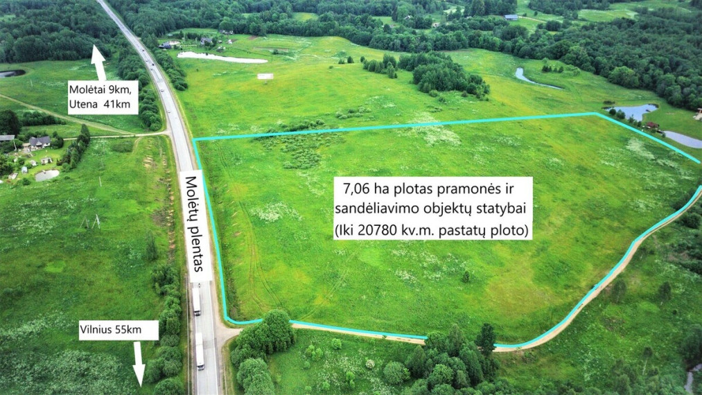 7ha prie Molėtų plento - pramonei ir sandėliavimui 1