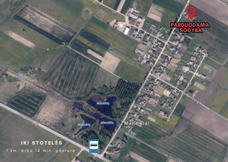 Parduodamas namas Parko g., Maneikių k., Kelmės r. sav., 220.67 m2 ploto, 1 aukštai 21