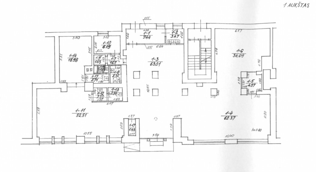 Parduodamos administracinės, paslaugų, prekybos patalpos Tilžės g., Centras, Šiaulių m., Šiaulių m. sav., 293.23 m2 ploto 23