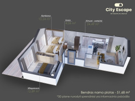 Parduodamas namas Kalno g., Alionių k., Ukmergės r. sav., 51.68 m2 ploto, 1 aukštai 8
