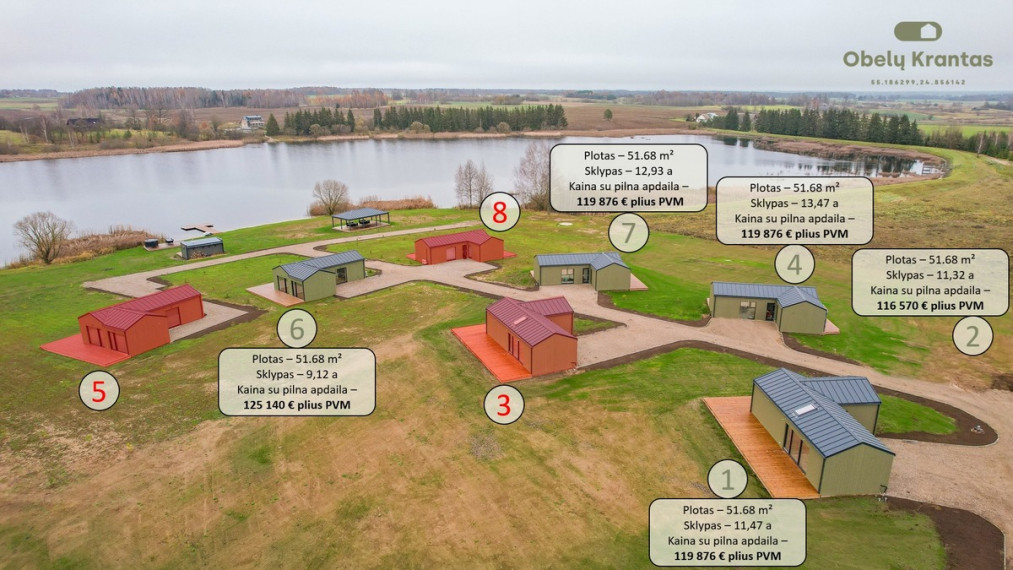 Parduodamas namas Kalno g., Alionių k., Ukmergės r. sav., 51.68 m2 ploto, 1 aukštai 5