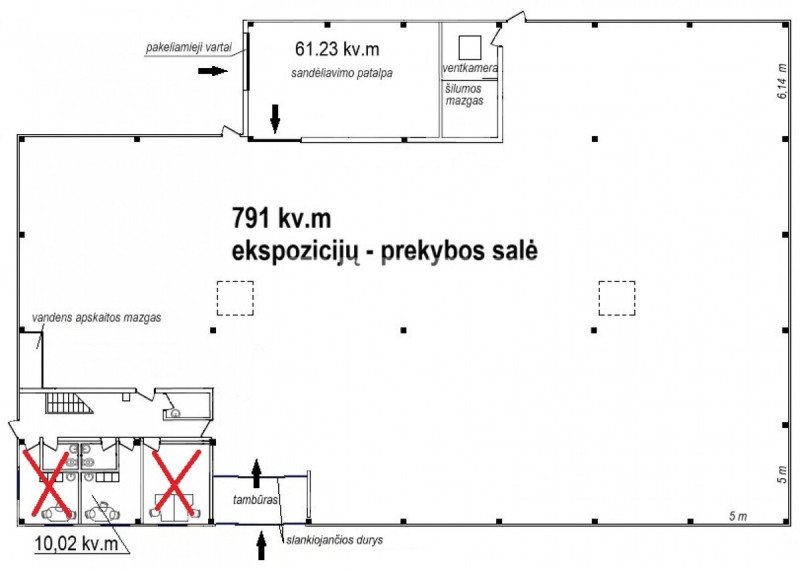 Nuomojamos  patalpos Tilžės g., Centras, Šiaulių m., Šiaulių m. sav., 200 m2 ploto 4