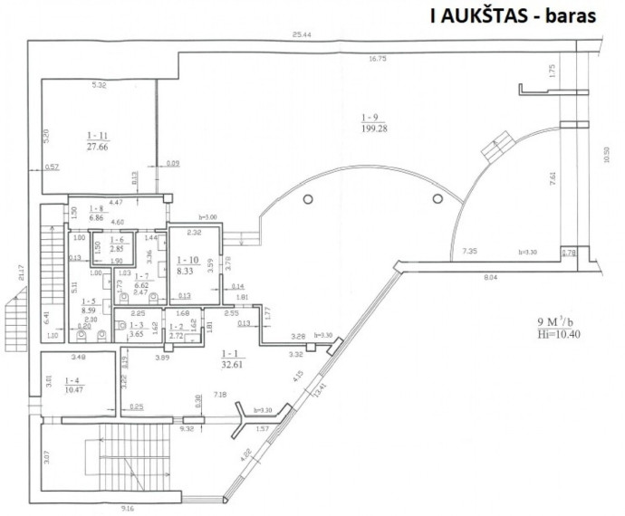 Nuomojamos administracinės, paslaugų, prekybos patalpos Rūdės g., Centras, Šiaulių m., Šiaulių m. sav., 301 m2 ploto 2