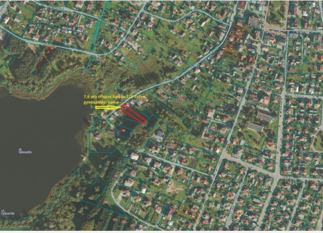 Parduodamas sklypas su dalimi namo Ežero g. Utenoje, 7.6 a ploto