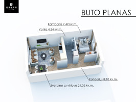 Parduodamas butas Linksmoji g., Trakuose, 40,95 kv.m ploto 10