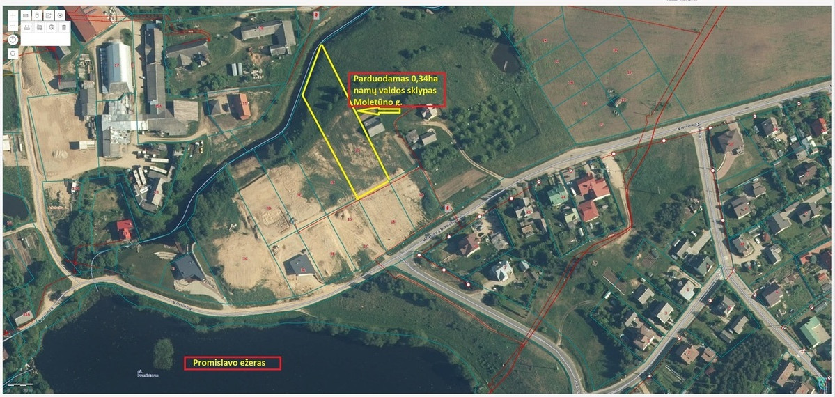 Parduodamas sklypas Moletūno g., Molėtuose, 34 a ploto 2