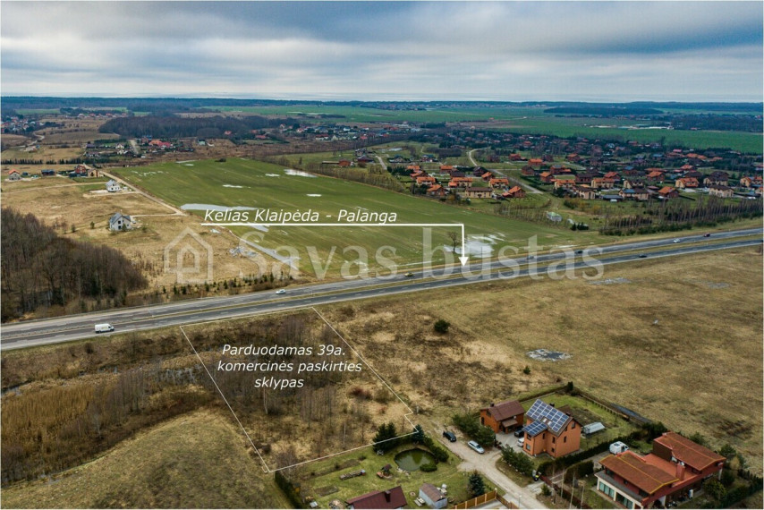 Parduodamas  sklypas Rugiagėlių g., Normantų k., Klaipėdos r. sav., 39 a ploto 1