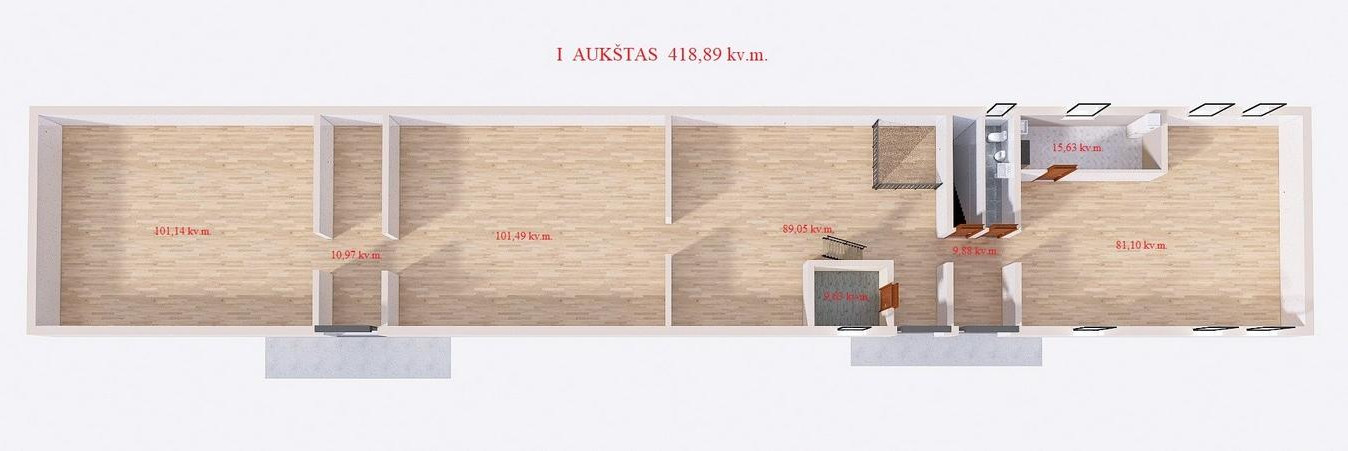 Parduodamos patalpos Žeimių g., Ginkūnų k., Šiaulių r. sav., 1229.00 m² ploto 22