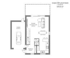 Parduodamas namas Pienių g., Užliedžių k., Kauno r. sav., 129.43 m2 ploto, 2 aukštai 14