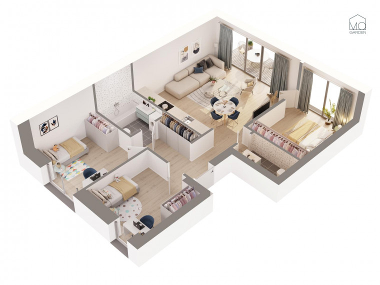 Parduodamas butas Mozūriškių g., Justiniškės, Vilniaus m., Vilniaus m. sav., 72 m² ploto 4 kambariai 6