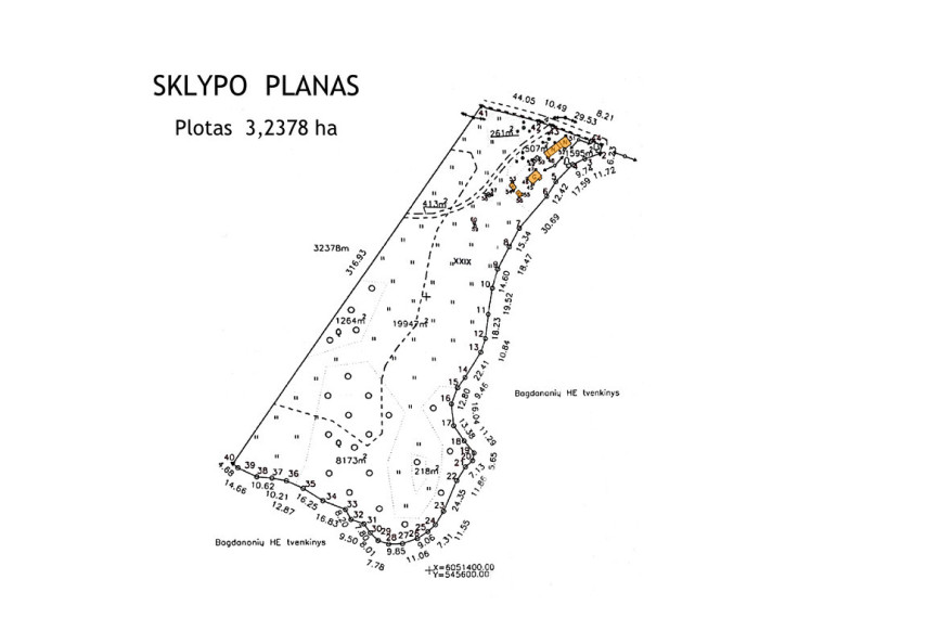 Parduodamas žemės sklypas 3,54 ha ploto su ~500 m ežero pakrantės ir sena sodyba 11