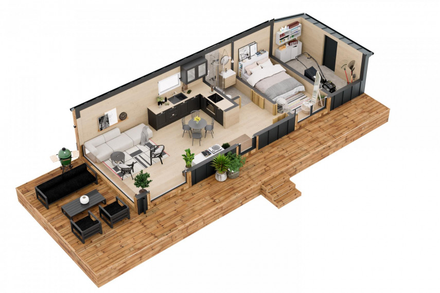 Parduodamas namas 50 m² ploto 2 kambariai 1