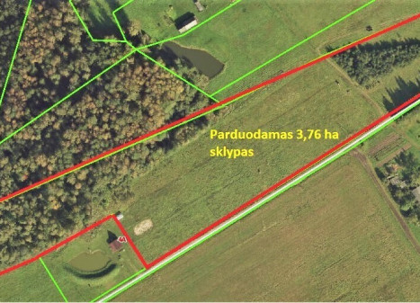 Parduodamas sklypas Šeimyniškių k., 376 a ploto