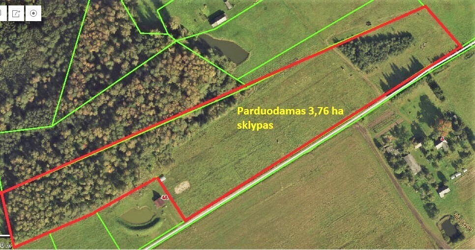 Parduodamas sklypas Šeimyniškių k., 376 a ploto 1