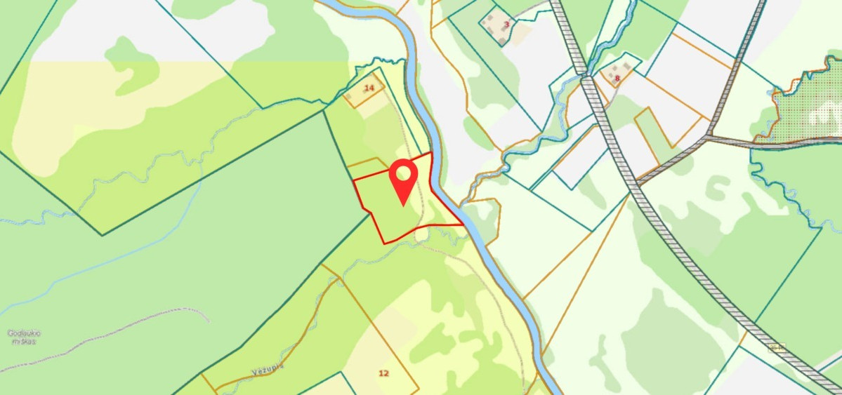 Parduodamas  sklypas Godlaukio k., Raseinių r. sav., 190 a ploto 19