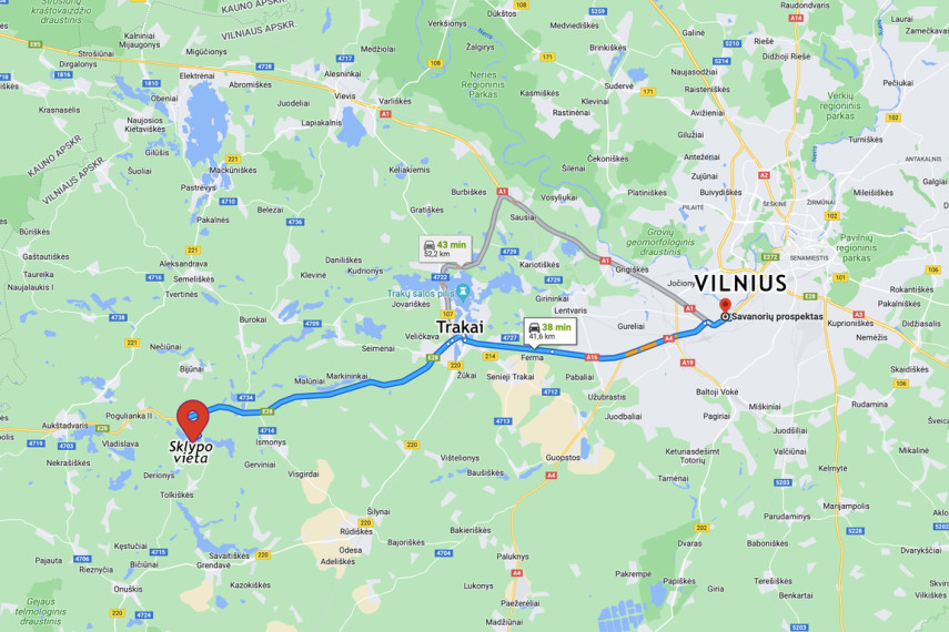 Parduodama miško paskirties žemė šalia Drabužio ežero, Trakų r., Lausgenių k. 14
