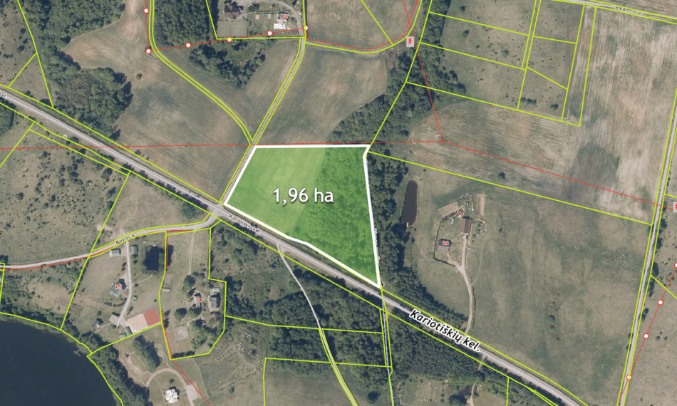 Parduodamas 1,9622 ha ploto sklypas ūkininko sodybai Trakų r., Padvariškių k. 7