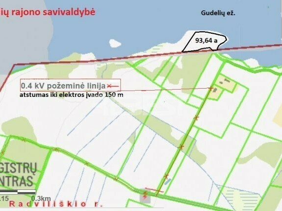 Parduodamas sklypas Gudelių k., Gudelių k., Šiaulių r. sav., 93.64 a ploto 1