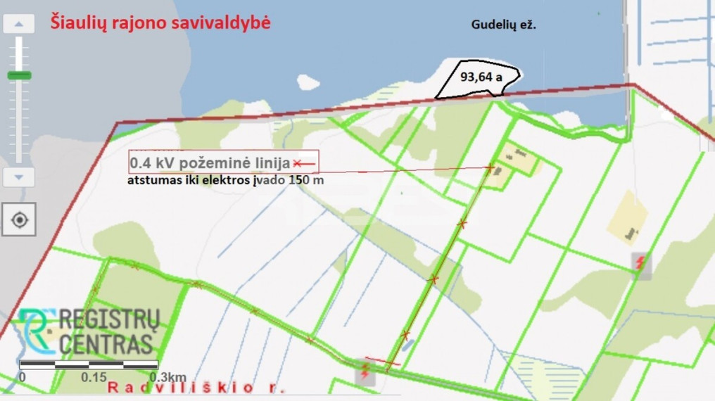 Parduodamas  sklypas Gudelių k., Gudelių k., Šiaulių r. sav., 93.64 a ploto 1