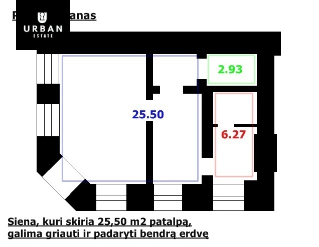 Parduodamos patalpos V.Šopeno g., Senamiestyje, Vilniuje, 34.7 kv.m ploto 4