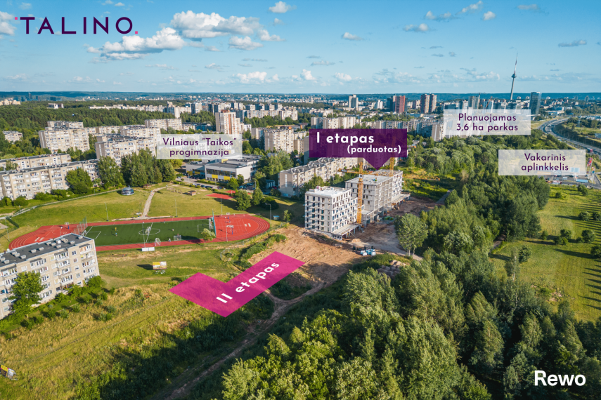 Parduodamas butas Justiniškės, Vilniaus m., Vilniaus m. sav., 22.03 m² ploto 1 kambarys 4