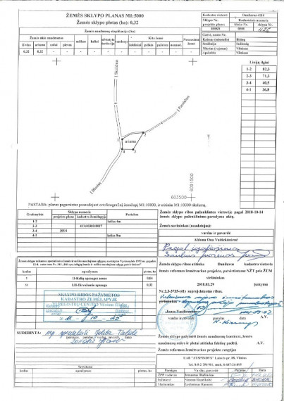 Parduodamas  sklypas Bitinų k., Vilniaus r. sav., 32 a ploto 2