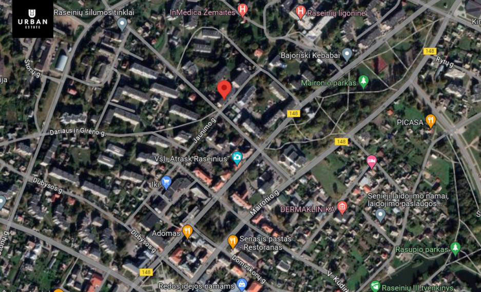 Parduodamos patalpos Jaunimo g., Raseiniuose, 122.49 kv.m ploto 21