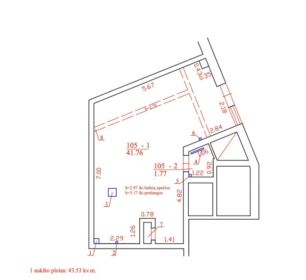 Parduodamos administracinės, paslaugų, prekybos patalpos Lvivo g., Šnipiškės, Vilniaus m., Vilniaus m. sav., 82.52 m2 ploto 9