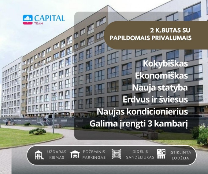Parduodamas butas Perkūnkiemio g., Pašilaičiai, Vilniaus m., Vilniaus m. sav., 58.04 m2 ploto, 3 kambariai 3