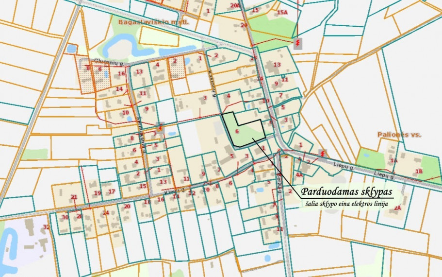 Parduodamas  sklypas Kaštonų g., Bagaslaviškio mstl., Širvintų r. sav., 61.61 a ploto 12