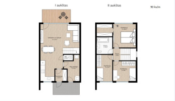 Parduodamas namas Luknės g., Domeikavos k., Kauno r. sav., 90 m2 ploto, 2 aukštai 32
