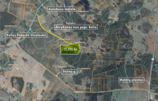 Parduodamas  sklypas Šluiniškių k., Vilniaus r. sav., 1103.5 a ploto 11