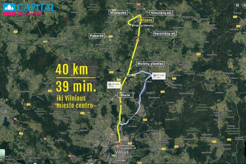 Parduodamas  sklypas Šluiniškių k., Vilniaus r. sav., 103.5 a ploto 12