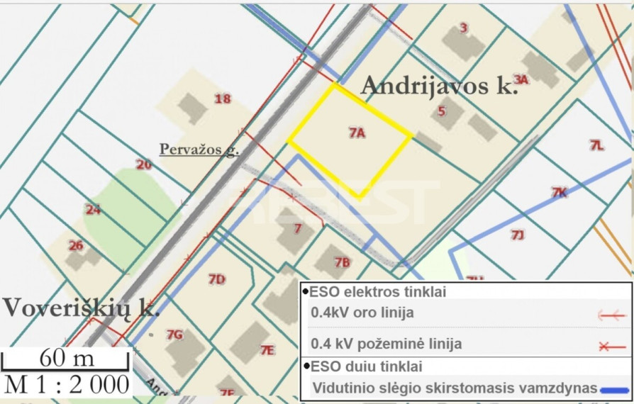 Parduodamas namų valdos paskirties sklypas Pervažos g., Andrijavos k., Šiaulių r. sav., 15 a ploto 4