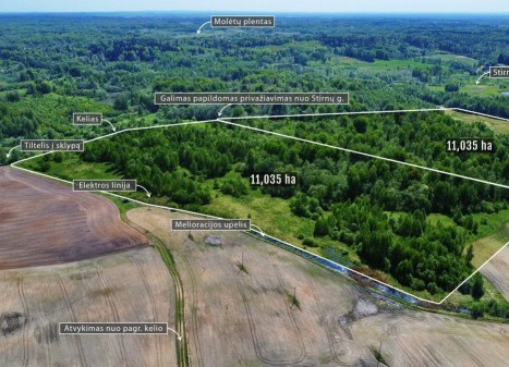 Parduodamas  sklypas Šluiniškių k., Vilniaus r. sav., 1103.5 a ploto